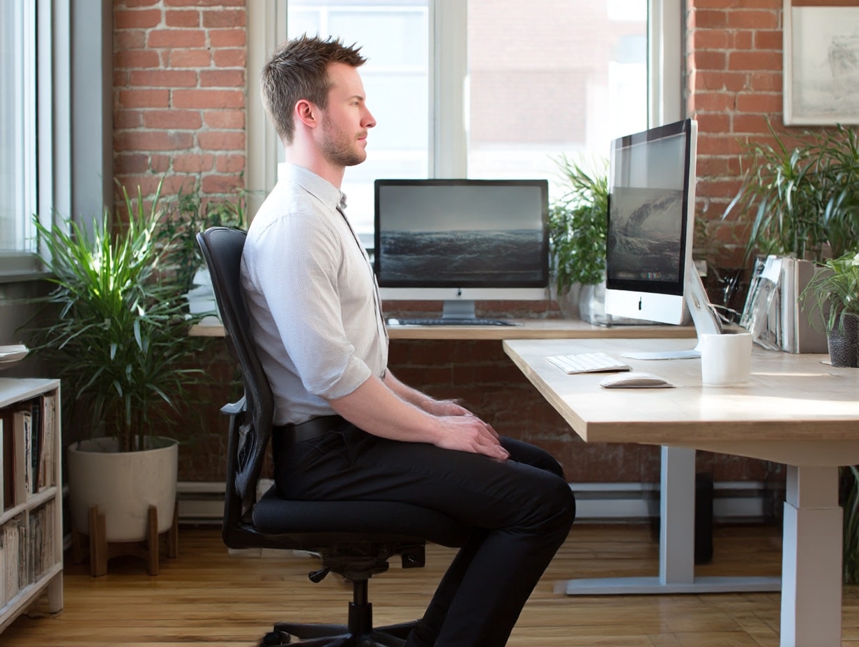 Physiotherapy Posture work desk Port Coquitlam